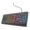 Trust GXT 792 Quadrox klaviatuur hiirega mängimiseks USB QWERTY Belgia must