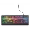 Trust GXT 792 Quadrox klaviatuur hiirega mängimiseks USB QWERTY Belgia must