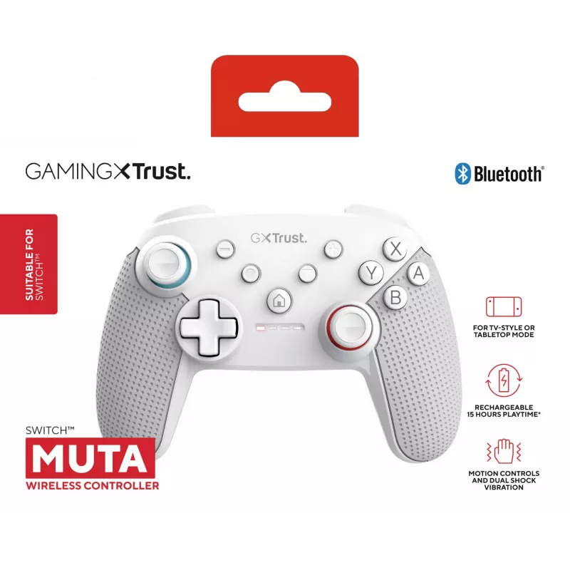 Trust GXT 1246W MUTA Valge Bluetooth Gamepad Nintendo Switch, Nintendo Switch Lite