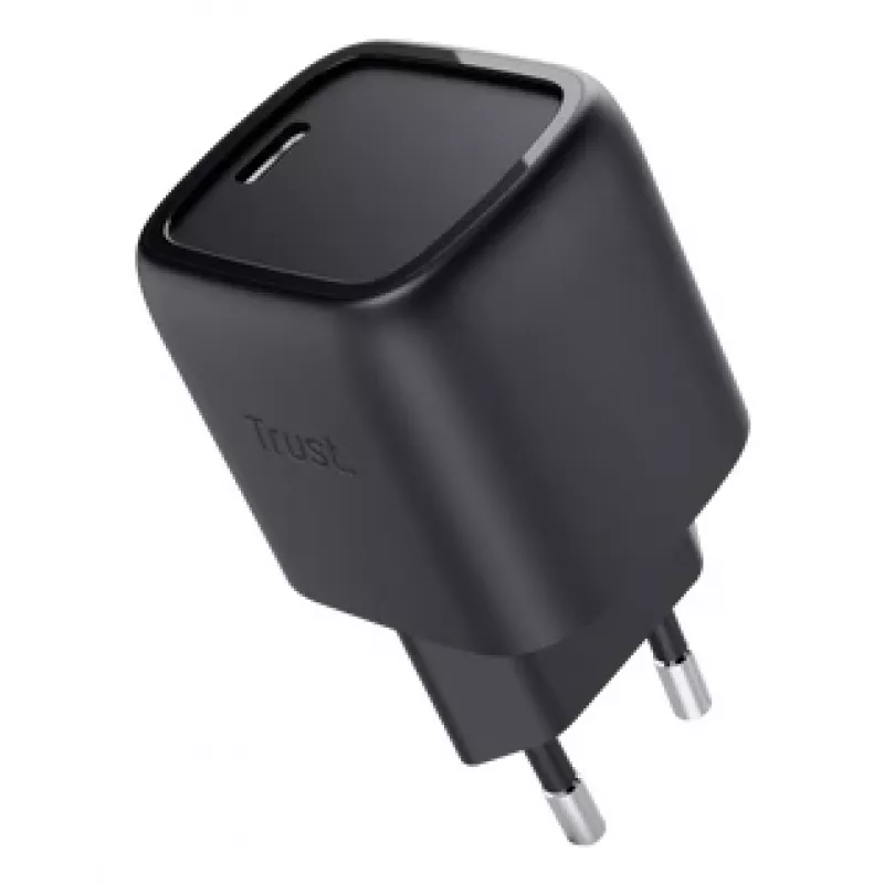 Laadija Trust Maxo 30W USB-C GaN Laadija Sisekiirlaadimine Must