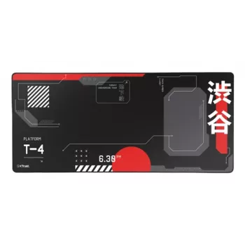 Mänguhiirematt TRUST GXT 759 XXL — 900×400 mm, PET, must/punane