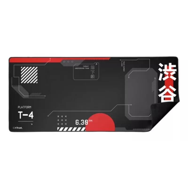 Mänguhiirematt TRUST GXT 759 XXL — 900×400 mm, PET, must/punane