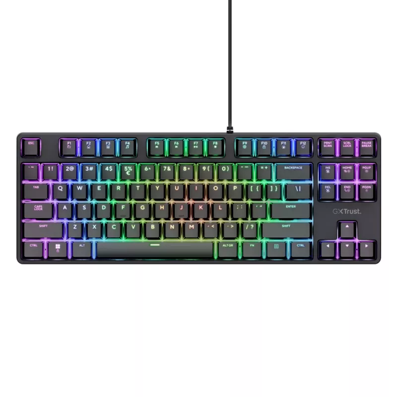 Trust GXT 864 Cada klaviatuur Mängimiseks USB QWERTY Inglise Must
