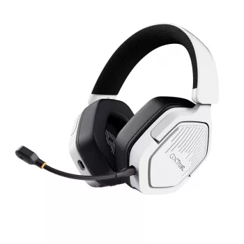 Trust GXT 493PS Carus Peakomplekt Juhtmega ja Juhtmevaba Peapael Mängimine Bluetooth Valge