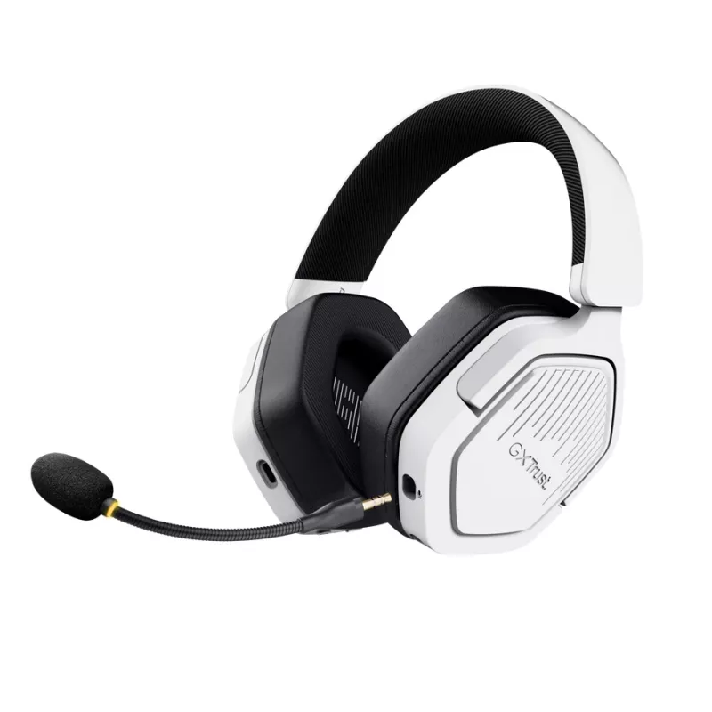 Trust GXT 493PS Carus Peakomplekt Juhtmega ja Juhtmevaba Peapael Mängimine Bluetooth Valge