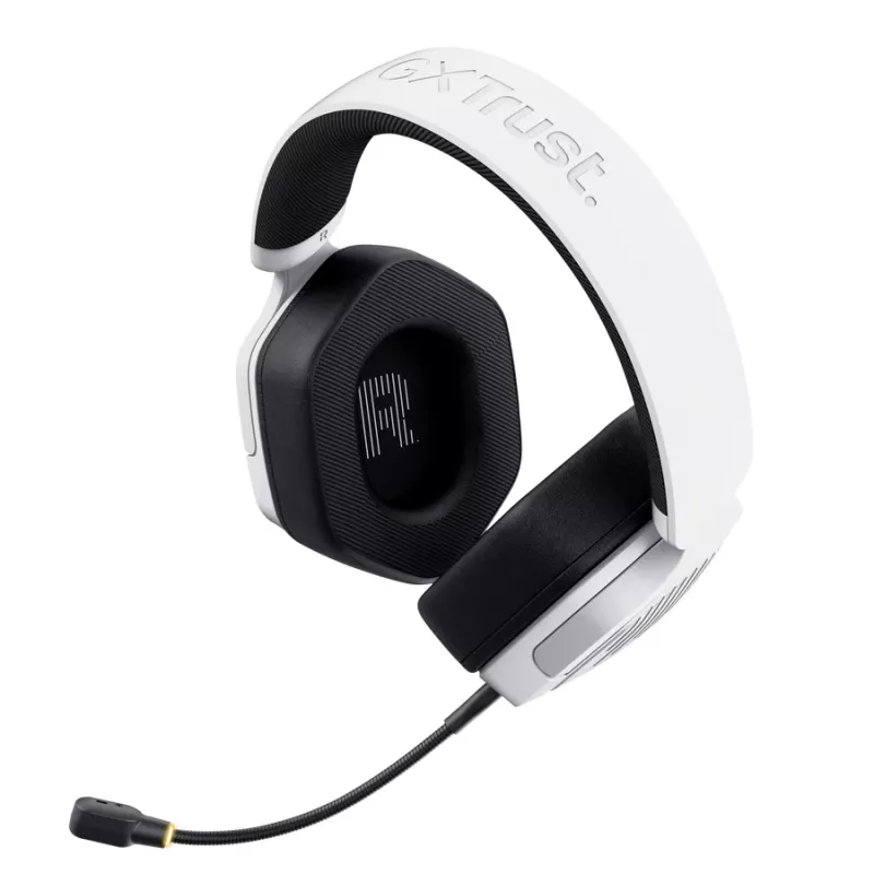 Trust GXT 493PS Carus Peakomplekt Juhtmega ja Juhtmevaba Peapael Mängimine Bluetooth Valge
