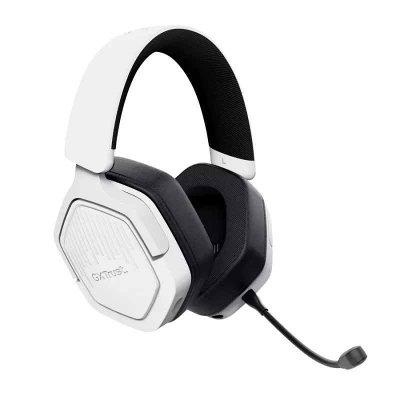 Trust GXT 493PS Carus Peakomplekt Juhtmega ja Juhtmevaba Peapael Mängimine Bluetooth Valge