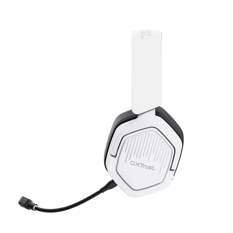 Trust GXT 493PS Carus Peakomplekt Juhtmega ja Juhtmevaba Peapael Mängimine Bluetooth Valge