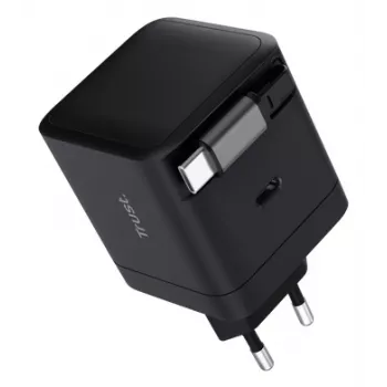 TRUSTi laadija Maxo 65W USB-C 67 cm sissetõmmatava kaabliga