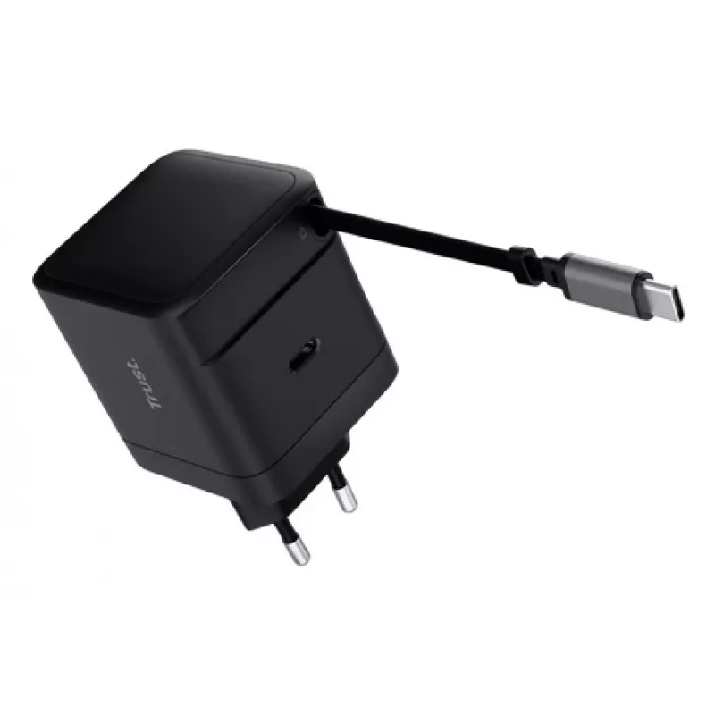 TRUSTi laadija Maxo 65W USB-C 67 cm sissetõmmatava kaabliga