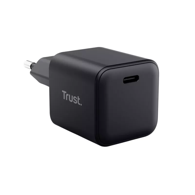 Laadija TRUST Maxo Ultra-small 65W GaN USB-C must 2 m kaabliga