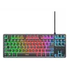 Trust GXT 833 Thado TKL klaviatuur Mängimine USB AZERTY Belgia Must