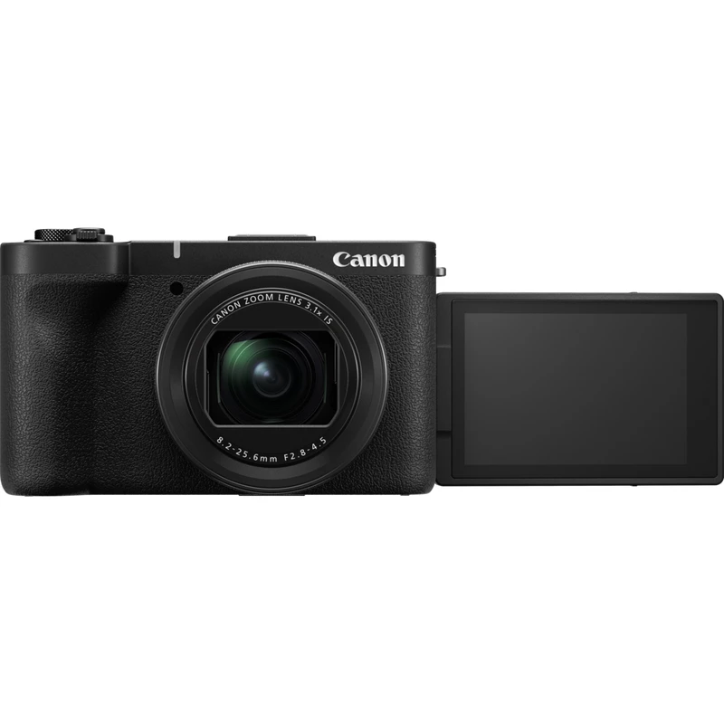 Kompaktkaamera Canon PowerShot V1 Premium Vlogger Kit — 22,3 MP, 1/4-tolline CMOS, 4K UHD, 3,1-kordne optiline suum, 3-tolline puuteekraan, must
