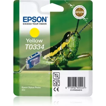 Epson Grasshopper Singlepack kollane T0334, Kollane, Pigmentpõhine tint, 17 ml, 1 tk