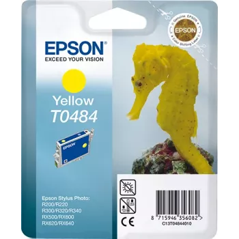 Epson Seahorse üksikpakend kollane T0484, kollane, pigmendipõhine tint, 1 tk