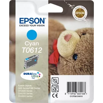Epson Teddybear üksikpakend tsüaan T0612 DURABrite Ultra tint, tsüaan, 8 ml, 1 tk