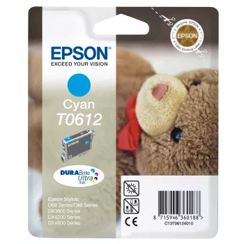 Epson Teddybear üksikpakend tsüaan T0612 DURABrite Ultra tint, tsüaan, 8 ml, 1 tk