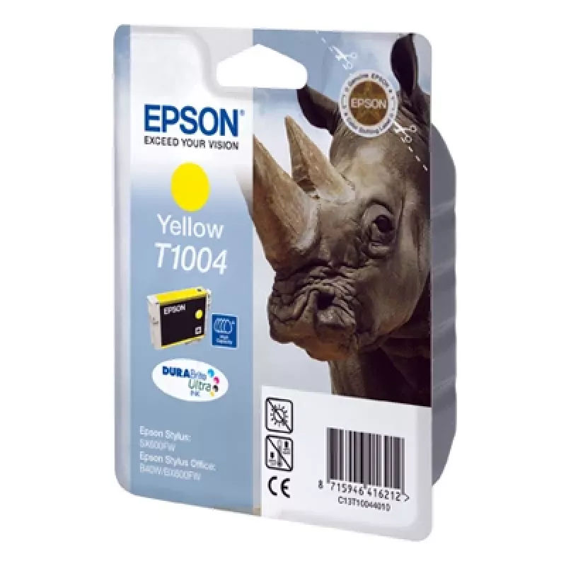 Epson Rhino Singlepack Kollane T1004 DURABrite Ultra tint, Kollane, Pigmenttint, 1 tk