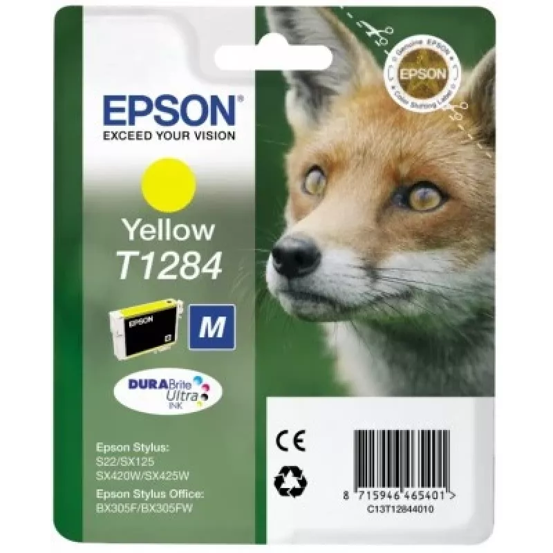 Epson Fox Singlepack kollane T1284 DURABrite Ultra tint