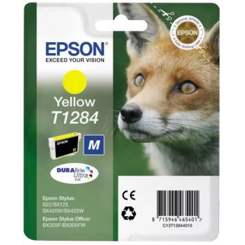 Epson Fox Singlepack kollane T1284 DURABrite Ultra tint
