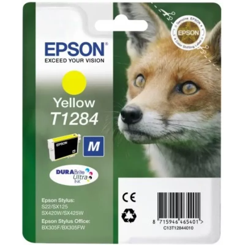 Epson Fox Singlepack kollane T1284 DURABrite Ultra tint