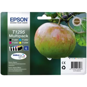 Epsoni Apple'i mitmikpakend 4 värvi T1295 DURABrite Ultra tint, must, tsüaan, magenta, kollane, 1 tk, mitmikpakend