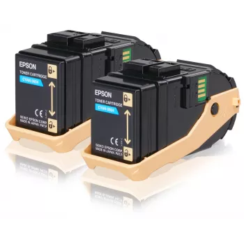Epson topeltpakend toonerikassett tsüaan 7,5kx2, 7500 lehekülge, tsüaan, 1 tk
