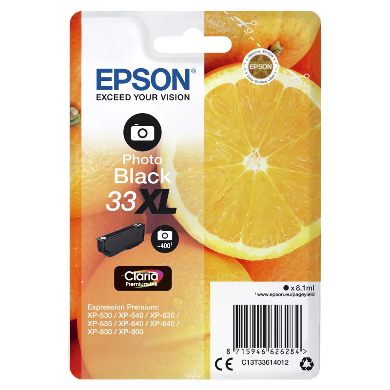 Epson oranžs Singlepack Photo Must 33XL Claria Premium tint