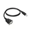 ACT 0,6-meetrine USB-jadaadapter, Must, 0,6 m, USB Type-A, DB-9, Isane, Isane