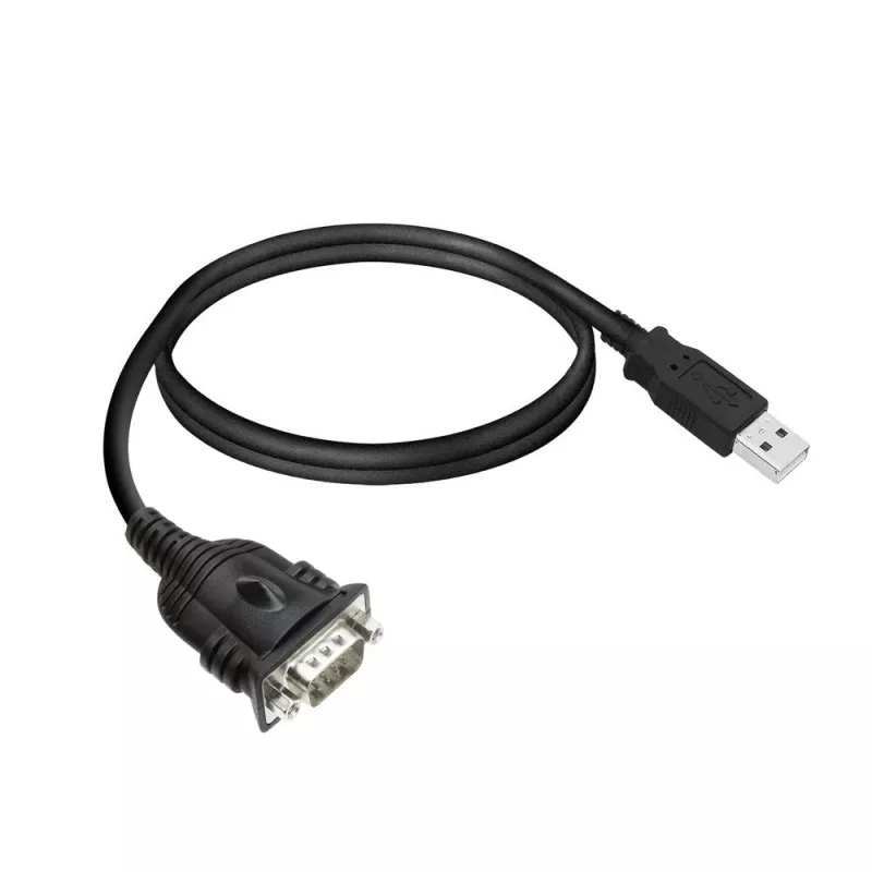 ACT 0,6-meetrine USB-jadaadapter, Must, 0,6 m, USB Type-A, DB-9, Isane, Isane