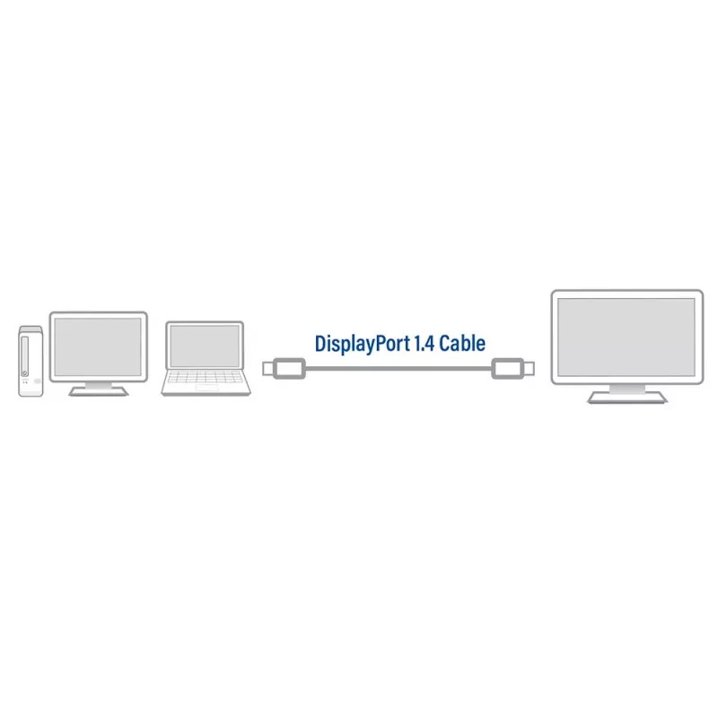 ACT DisplayPort 1.4 kaabel 8K, 1m, 1 m, DisplayPort, DisplayPort, mees, mees, must