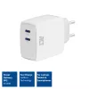 ACT USB-C laadija 65W 2 pordiga, Power Delivery PPS ja GaNFast