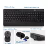 ACT juhtmevaba klaviatuuri ja hiire komplekt (Azerty), vaikne klõps, keskkonnasõbralik, valmistatud taaskasutatud materjalidest