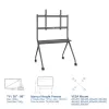 ACT mobiilne TV/monitori põrandastatiiv, 50–86 inch, VESA, 127 cm (50 tolli), 2,18 m (86 tolli), 200 x 200 mm, 800 x 600 mm, alumiinium, plast, teras, hall