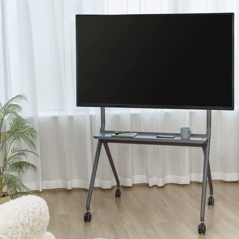 ACT mobiilne TV/monitori põrandastatiiv, 50–86 inch, VESA, 127 cm (50 tolli), 2,18 m (86 tolli), 200 x 200 mm, 800 x 600 mm, alumiinium, plast, teras, hall