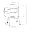 ACT mobiilne TV/monitori põrandastatiiv, 50–86 inch, VESA, 127 cm (50 tolli), 2,18 m (86 tolli), 200 x 200 mm, 800 x 600 mm, alumiinium, plast, teras, hall