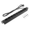 ACT pikendusjuhe PDU 19 inch CEE7/7 9 F-tüüpi pistikupesaga, 3 m H05VV-F 3G1,5