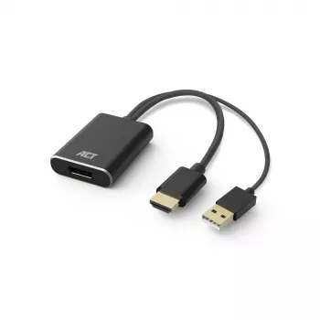 ACT AC7536 videokaabli adapter 0,24 m HDMI + USB DisplayPort Must