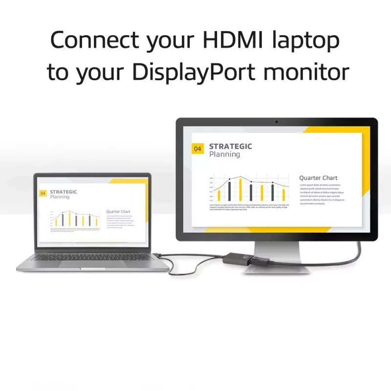 ACT AC7536 videokaabli adapter 0,24 m HDMI + USB DisplayPort Must