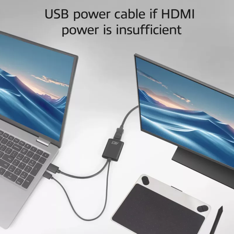 ACT AC7536 videokaabli adapter 0,24 m HDMI + USB DisplayPort Must