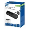 ACT laua pikendusjuhe, 3x pistikupesa tüüp F, 30 W Power Delivery, USB USB-C/A pordid, kaabli pikkus 1,5 m