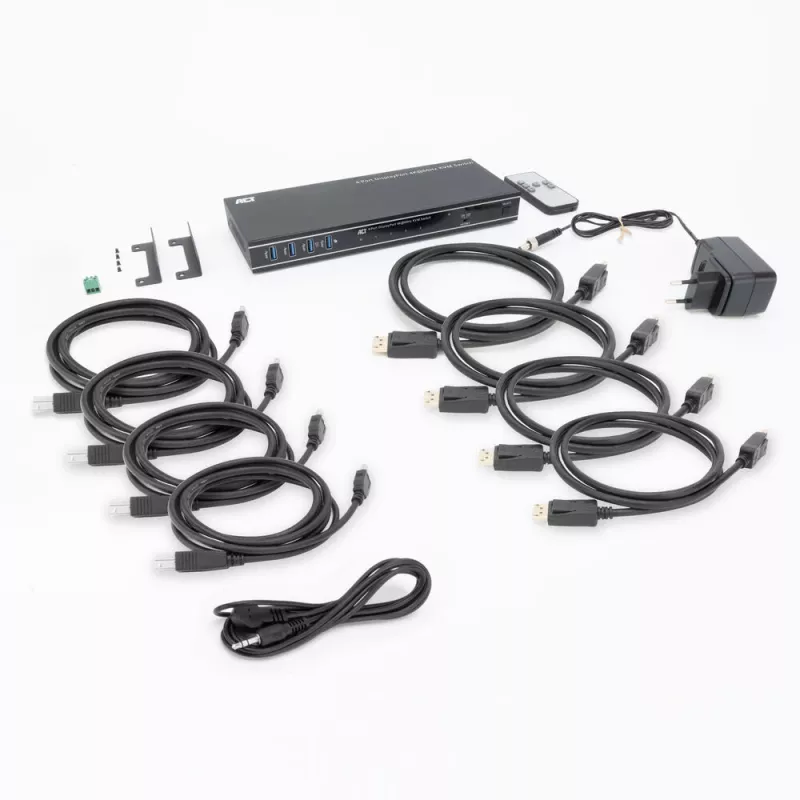 ACT 4-pordiline DisplayPort 4K@60Hz KVM-lüliti