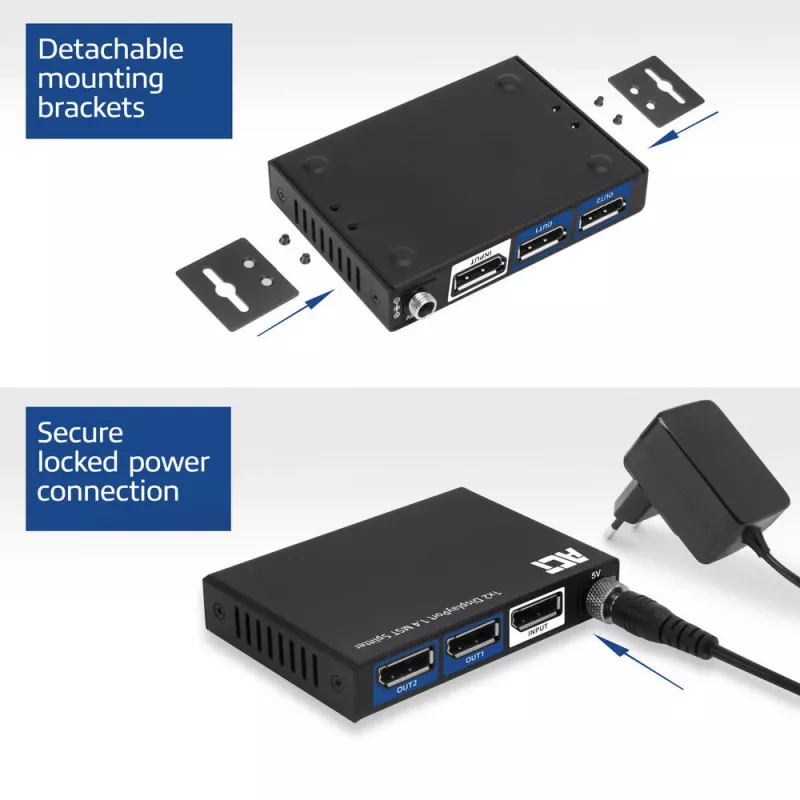 ACT 1x2 DisplayPort 1.4 MST jaotur