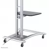 Neomounts PLASMA-M1800E TV-käru 27-70 tolli, hõbedane, teisaldatav põrandastatiiv, teras, 50 kg, 68,6 cm (27 tolli), 177,8 cm (70 tolli)