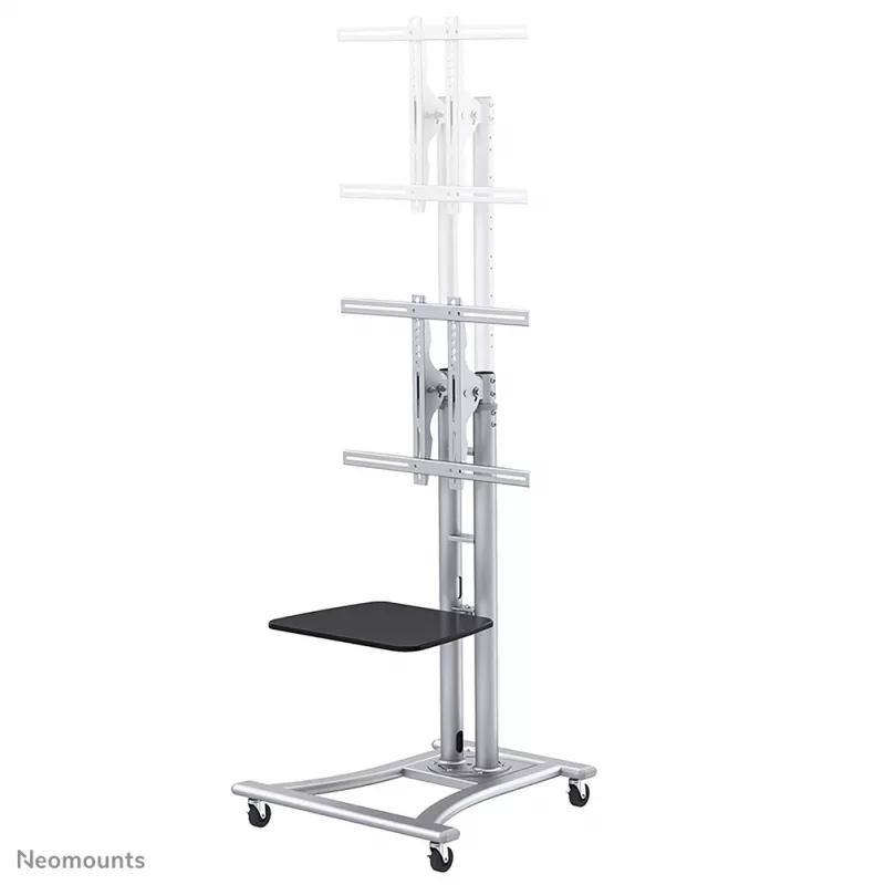 Neomounts PLASMA-M1800E TV-käru 27-70 tolli, hõbedane, teisaldatav põrandastatiiv, teras, 50 kg, 68,6 cm (27 tolli), 177,8 cm (70 tolli)