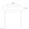 Neomounts FPMA-CRW5 laekinnituskate - läbimõõt 52 mm, valge, teras, lagi, FPMA-C100, FPMA-C100SILVER, 2 mm, 5,2 cm
