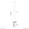 Neomounts FPMA-D935POLE pikenduspost monitori käele - kõrgus 70 cm