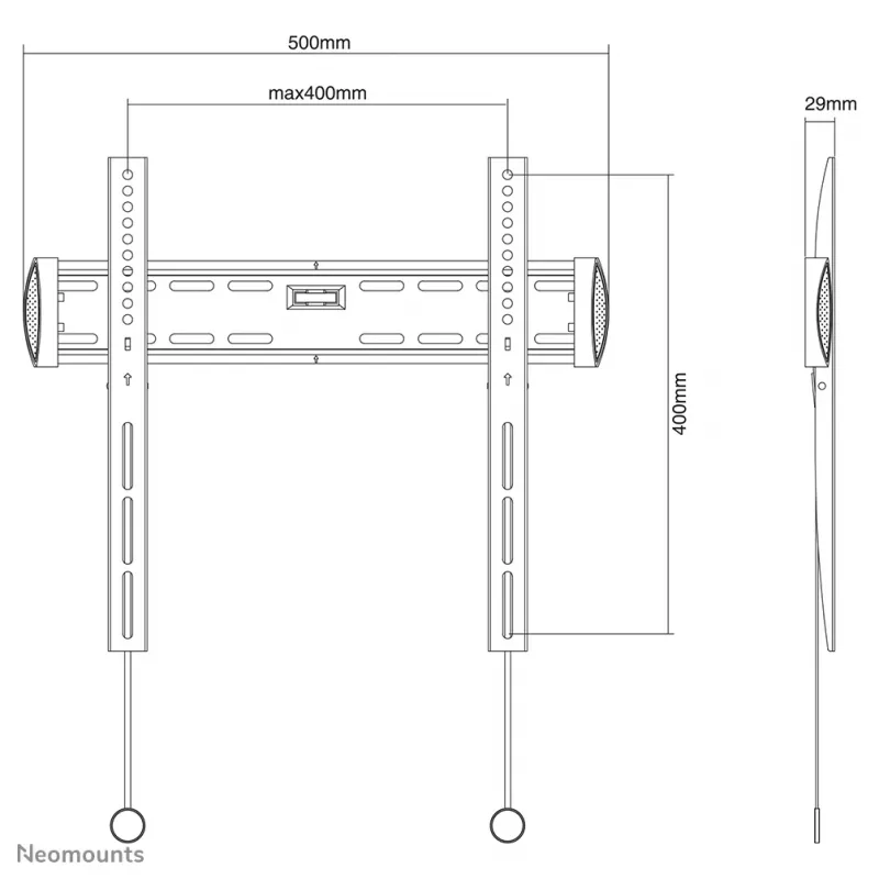 Neomounts NM-W340Must TV-kinnitus seinale 32-55 tolli - ülilame