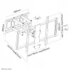 Teleri seinakinnitus Neomounts LFD-W8000 — ühe ekraaniga, 60″–100″ (152,4–254 cm), 80 kg, VESA 200x200–900x600, kalle 0–20°, 7–62,5 cm, must