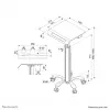 Neomounts MED-M050 meditsiiniline mobiilne tööjaam 10-18 tolli - gaasvedru